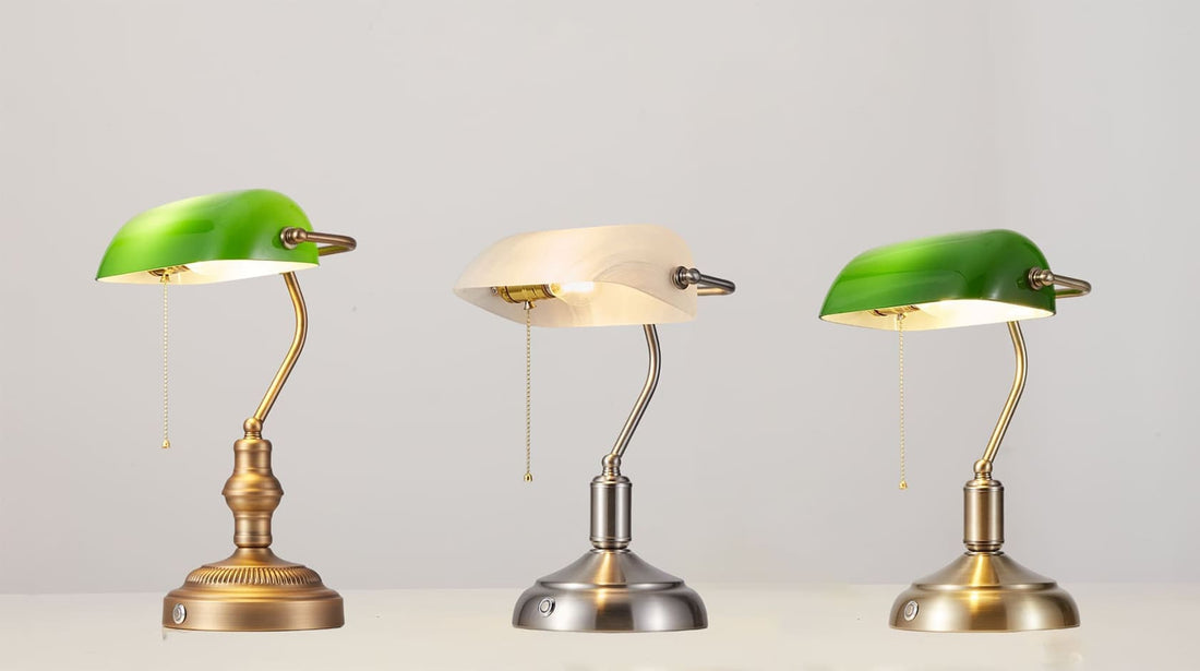 Battery Powered Banker Desk Lamps