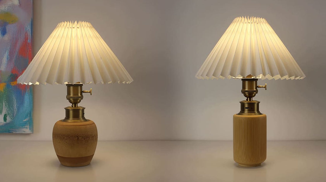 Battery Operated Bamboo Table Lamps