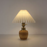 Bamboo battery operated Pleated Shade lamps for home