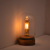 Battery Edison Glass Cloche Table Lamp