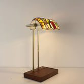 CordlessStainedGlassBankersDeskLamp