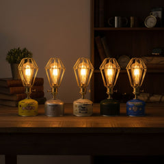 Upcycled Camping Canister Rechargeable Bar Lamp