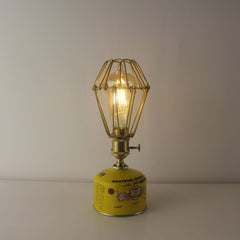 Upcycled Camping Canister Rechargeable Restaurant Table Lamp