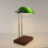 battery operated green glass lamp