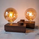 Table rechargeable wooden lamp with Knob dimmer
