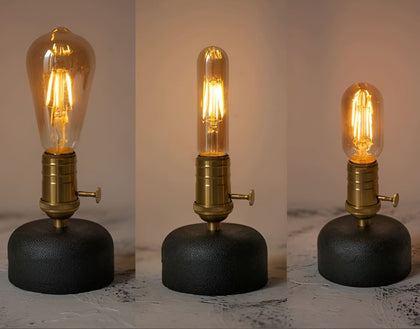 Cordless Table Lamp with Edison Bulb
