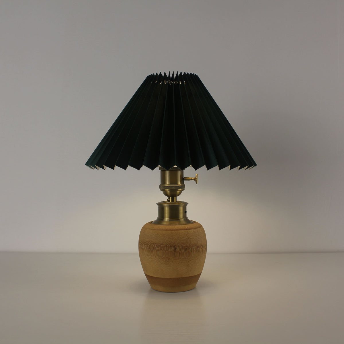 Bamboo battery operated bedroom Pleated Shade lamps