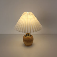 Bamboo decorative battery operated Pleated Shade lamps