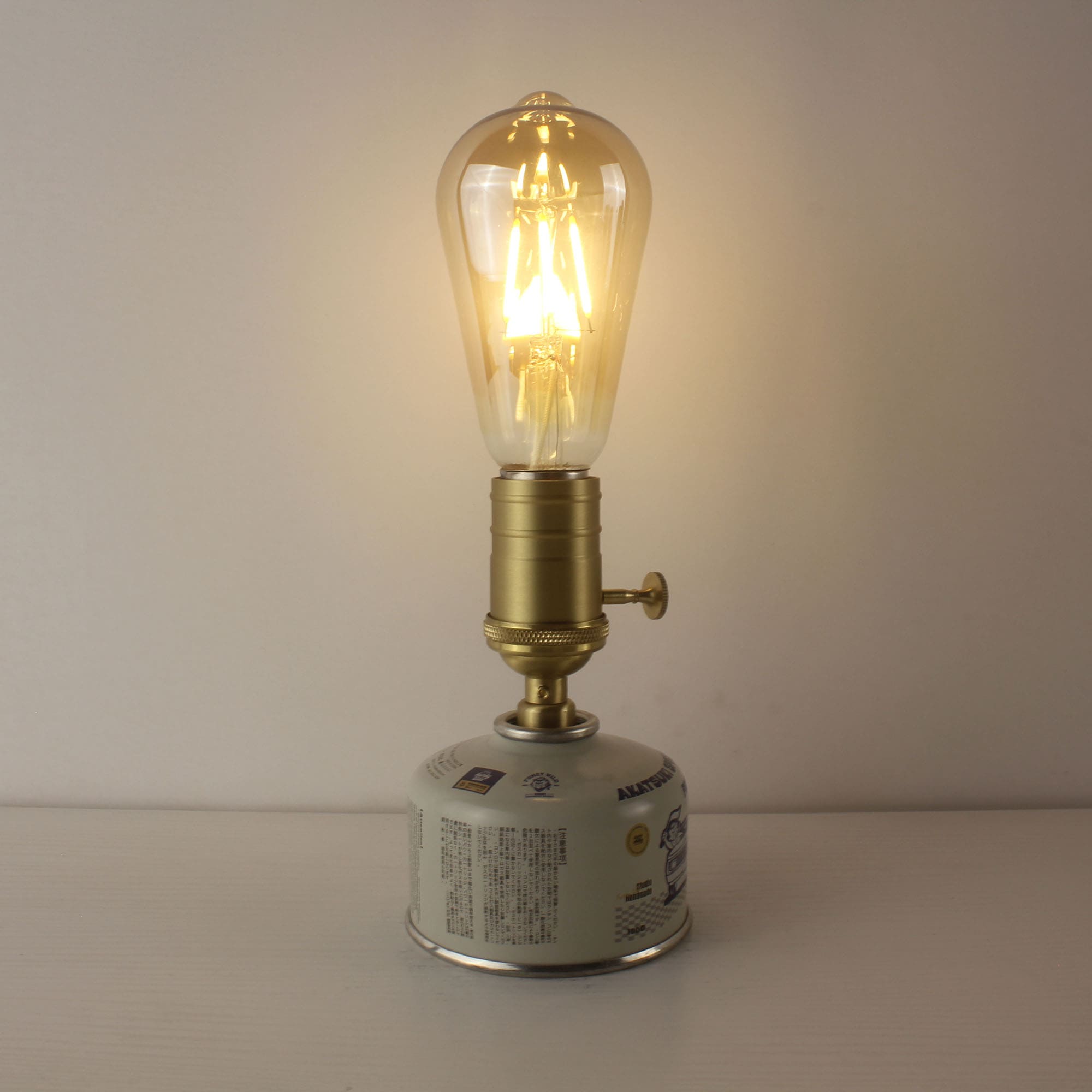 Gas Canister Shaped Cordless Mood Lamp - Upcycled Alpine Canister Edison Lamp