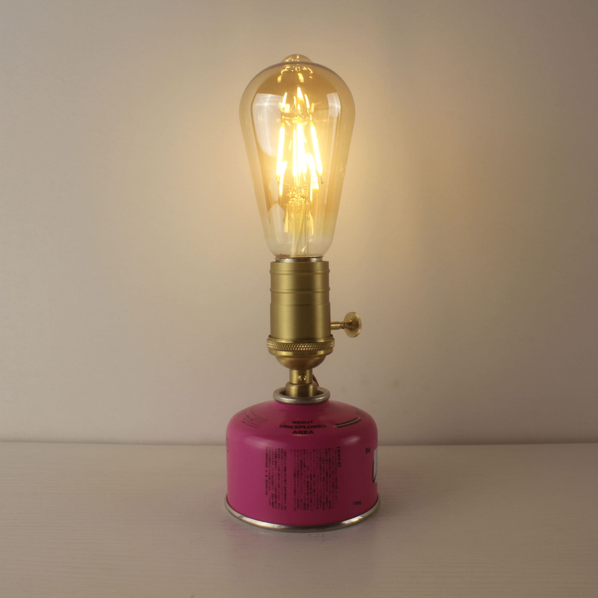 Gas Canister Shaped Cordless Mood Lamp - Upcycled Alpine Canister Edison Lamp