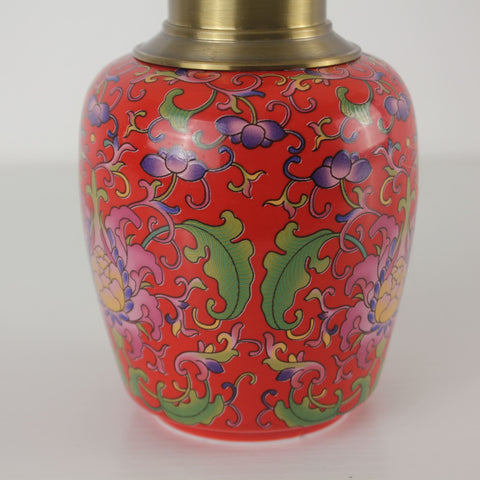 Batteriebetriebene Tischlampe aus Keramik und Emaille
