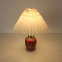 Ceramic decorative battery operated Pleated Shade lamps