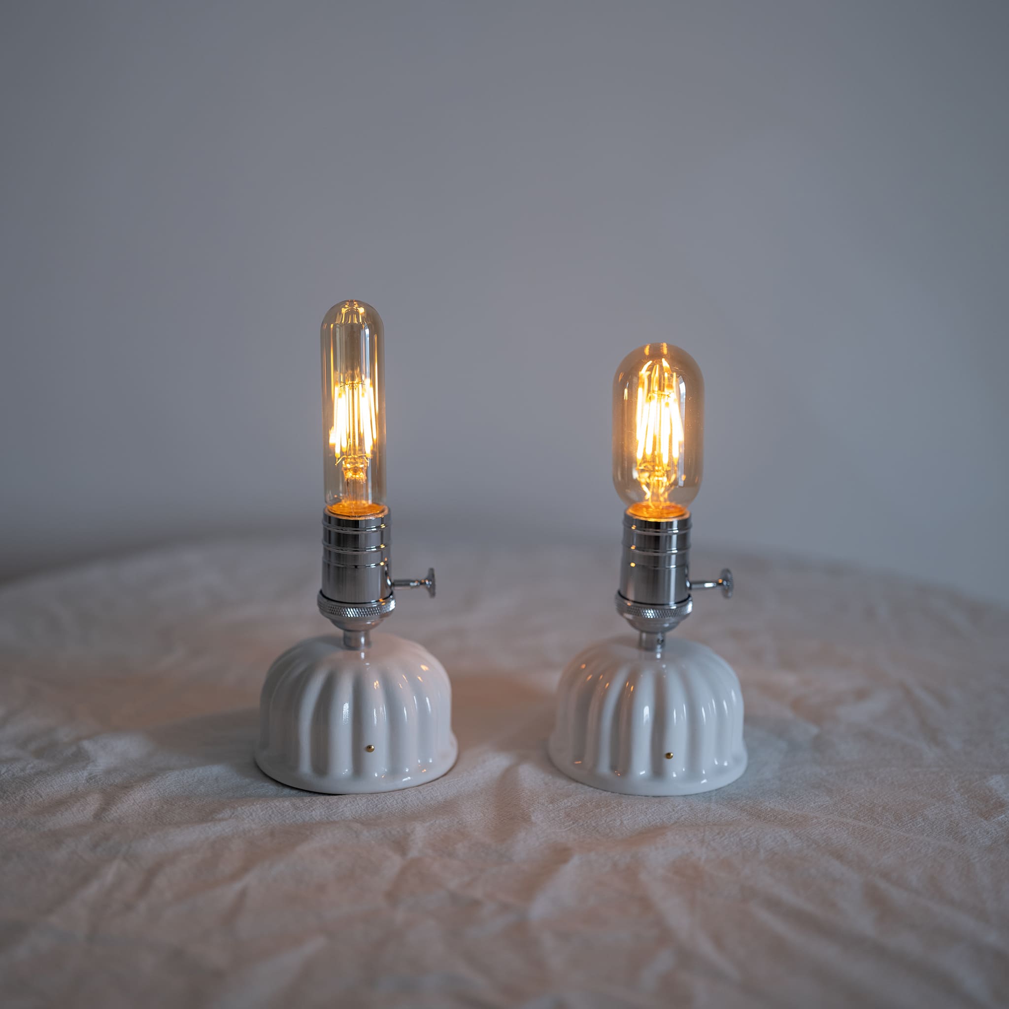 Cordless Ceramic Edison Bulb Table Lamp