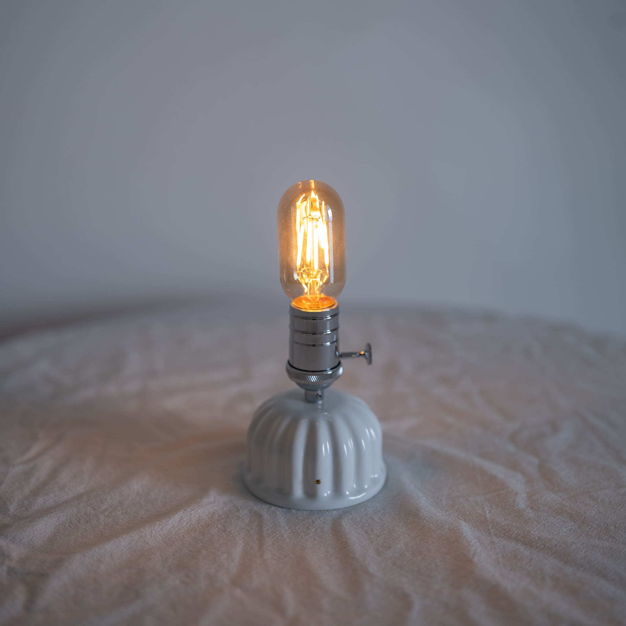 Cordless Ceramic Edison Bulb Table Lamp