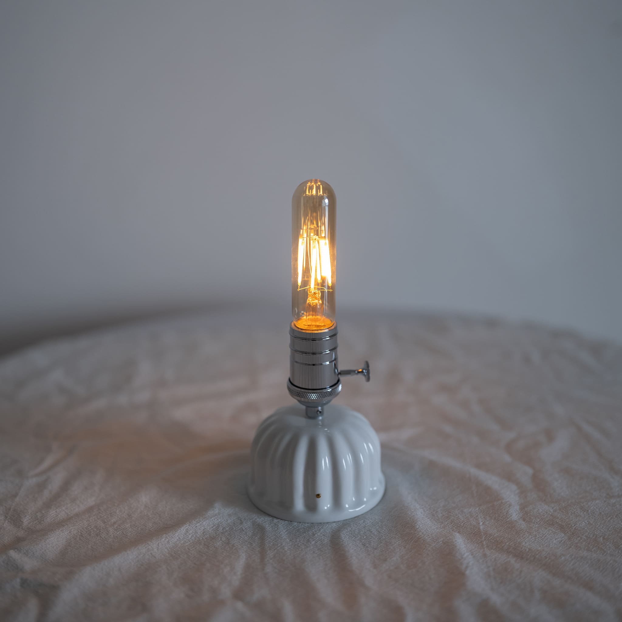 Cordless Ceramic Edison Bulb Table Lamp
