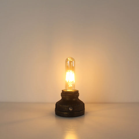 Lampe de table à piles en bronze style steampunk industriel vintage