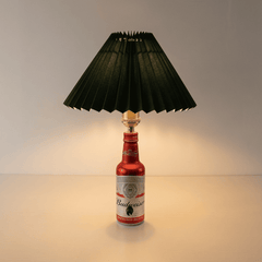 Budweiser Bottle Upcycled Cordless Lamp: Unique Gift for Him