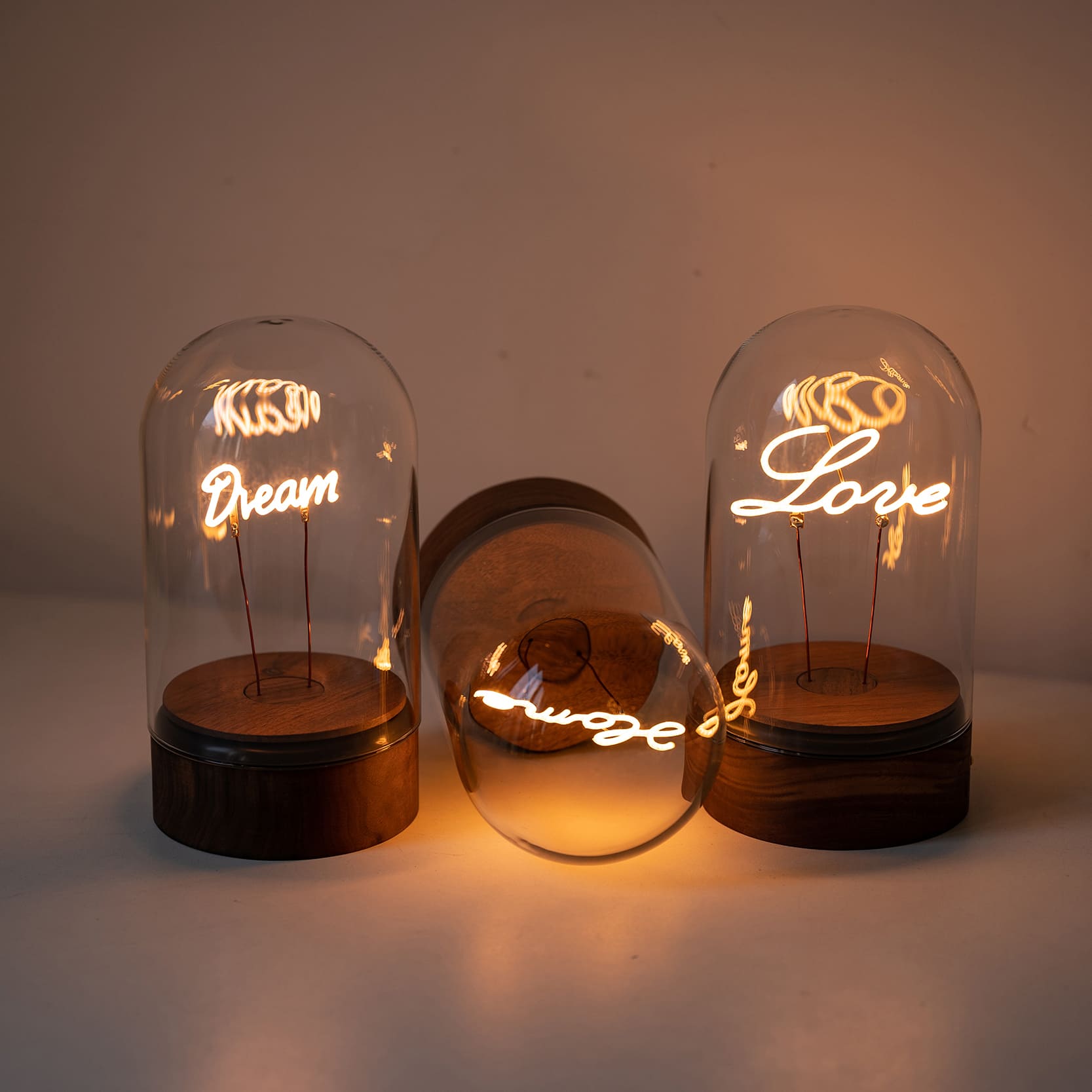 Inspirational Word Bell Jar Lamp