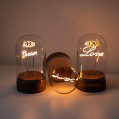 Inspirational Word Bell Jar Lamp