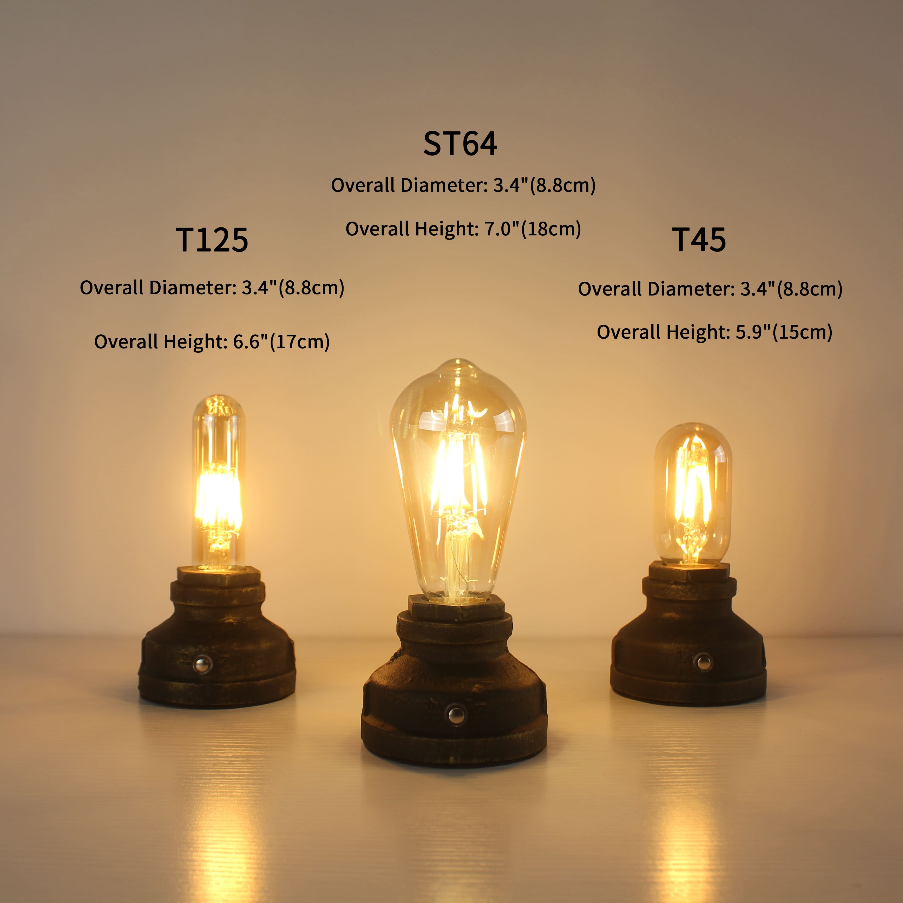 Metal battery table lamps for restaurants