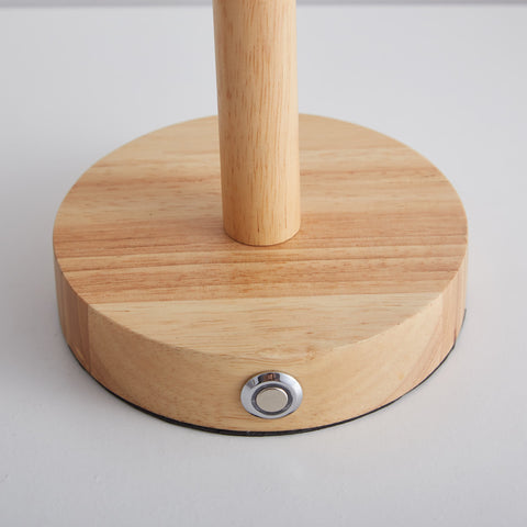 Nordic Style Wooden Table Lamp Base Detailed View