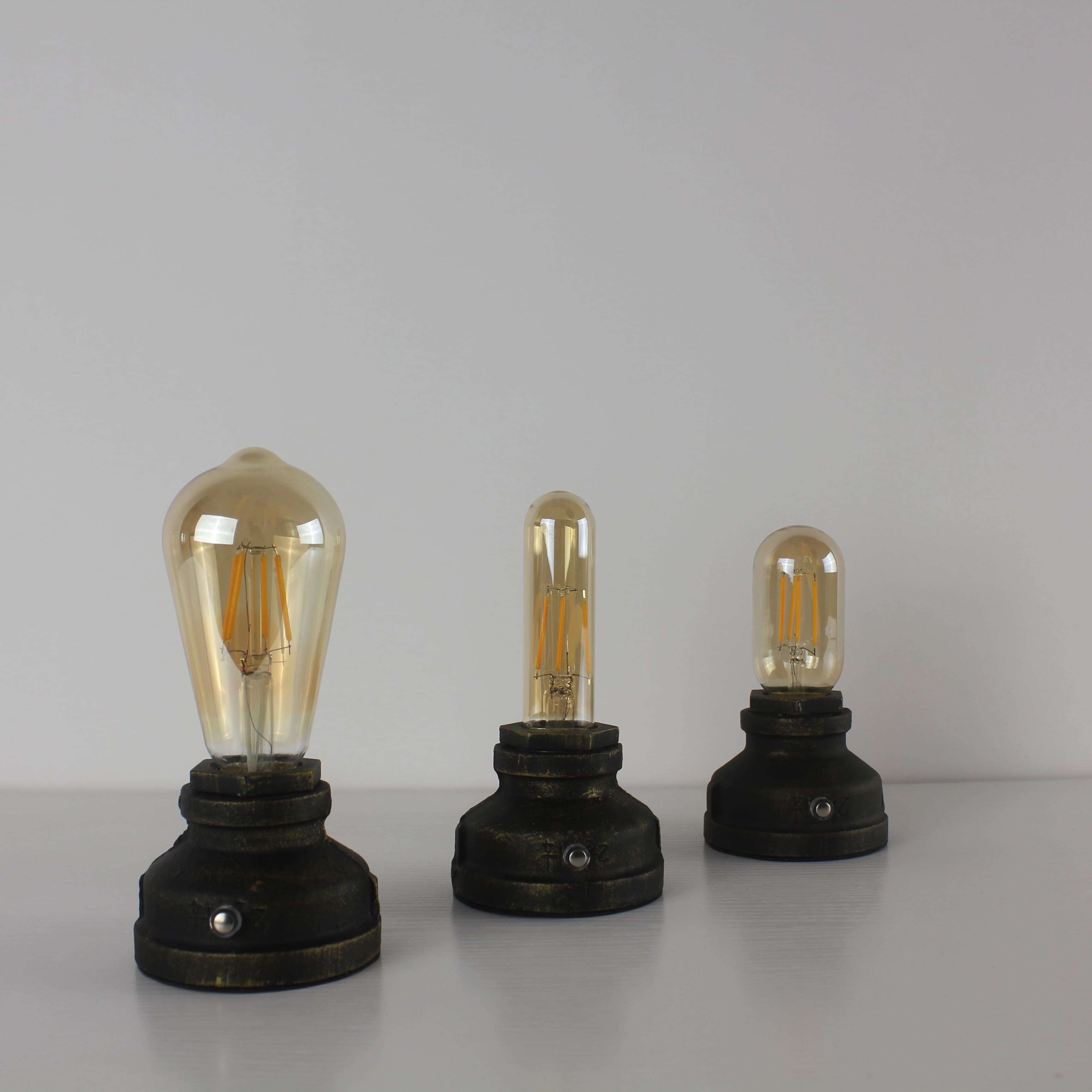 Reclaimed battery powered Table Lamp