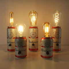 Recycled Beer Can Cordless Pub Lamp