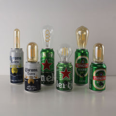 Recycled Beer Can Cordless Outdoor Bar Lamp