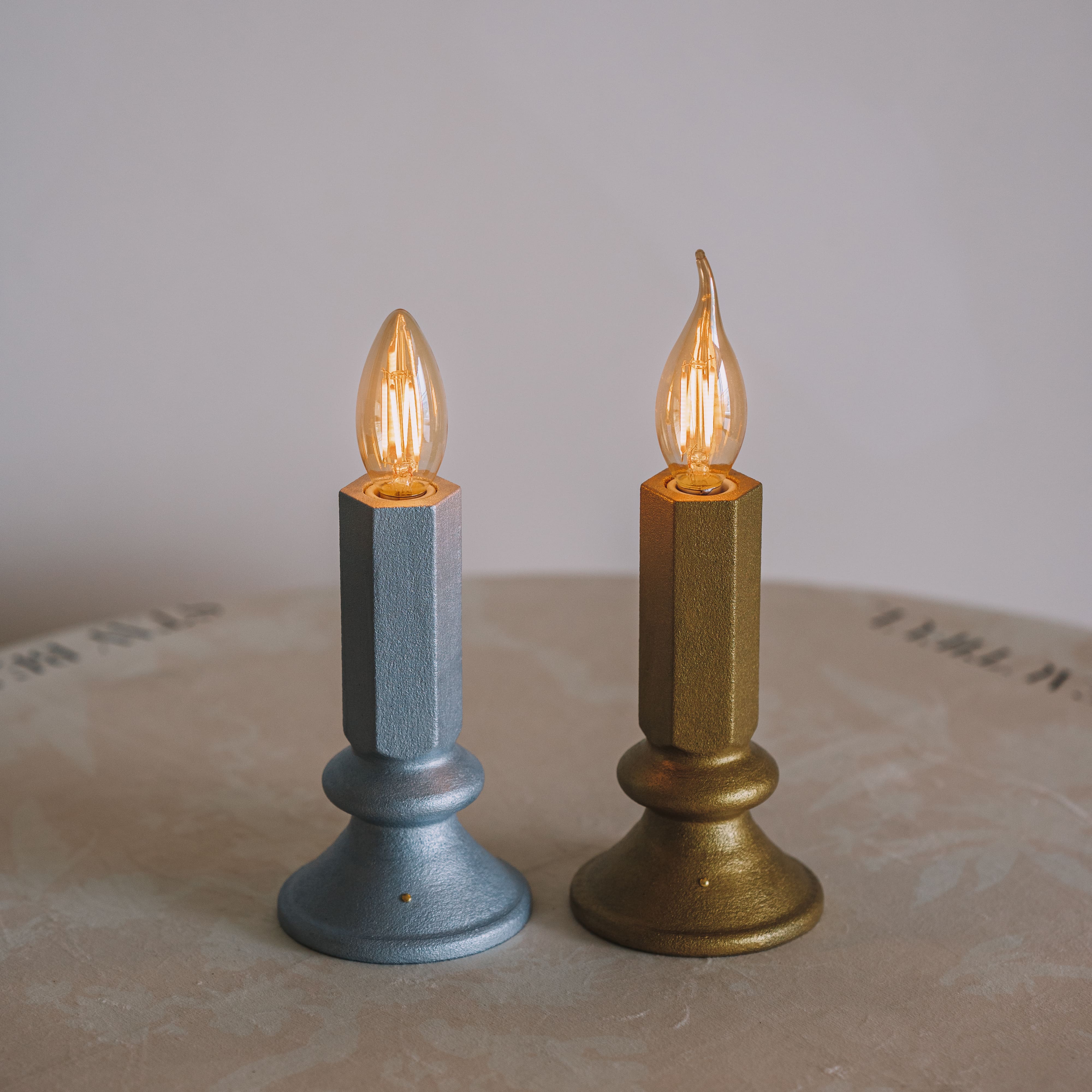 Sandstone candle light rechargeable