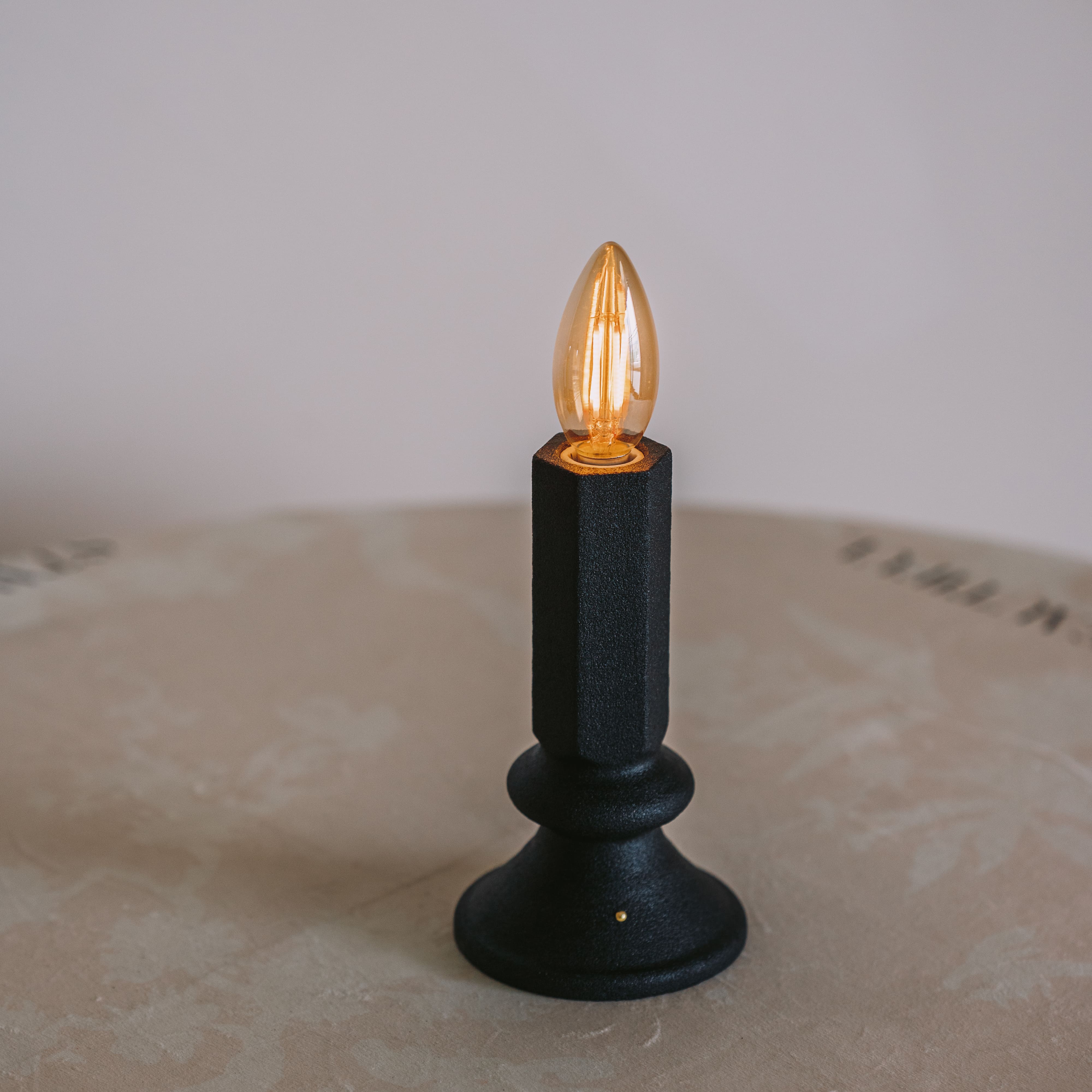Sandstone rechargeable led candles table lamp