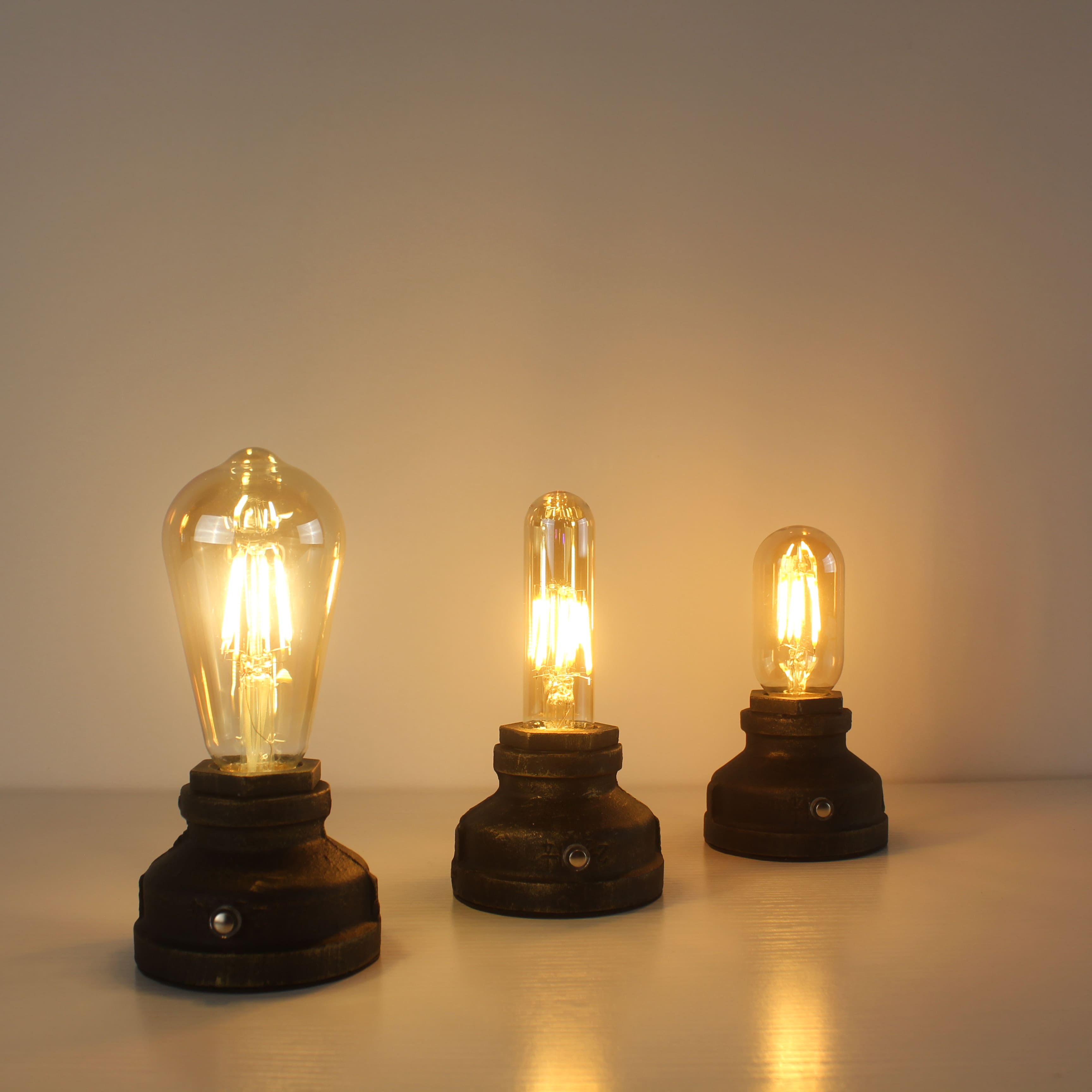 Bronze Steampunk Industrial Vintage Battery Operated Table Lamp ST64