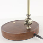 battery charged stained glass bankers desk lamp Detail