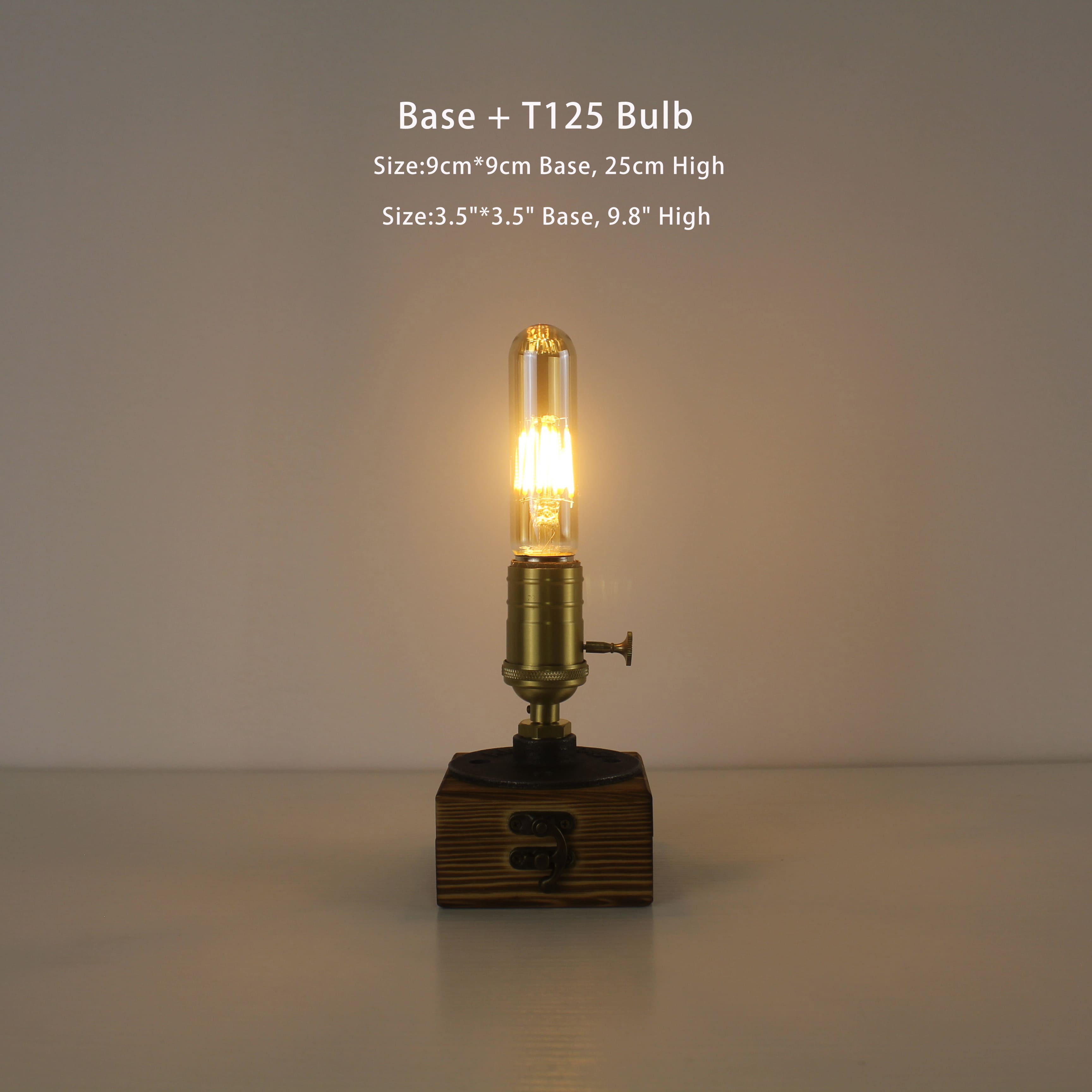battery operated edison table lamp T125 bulb