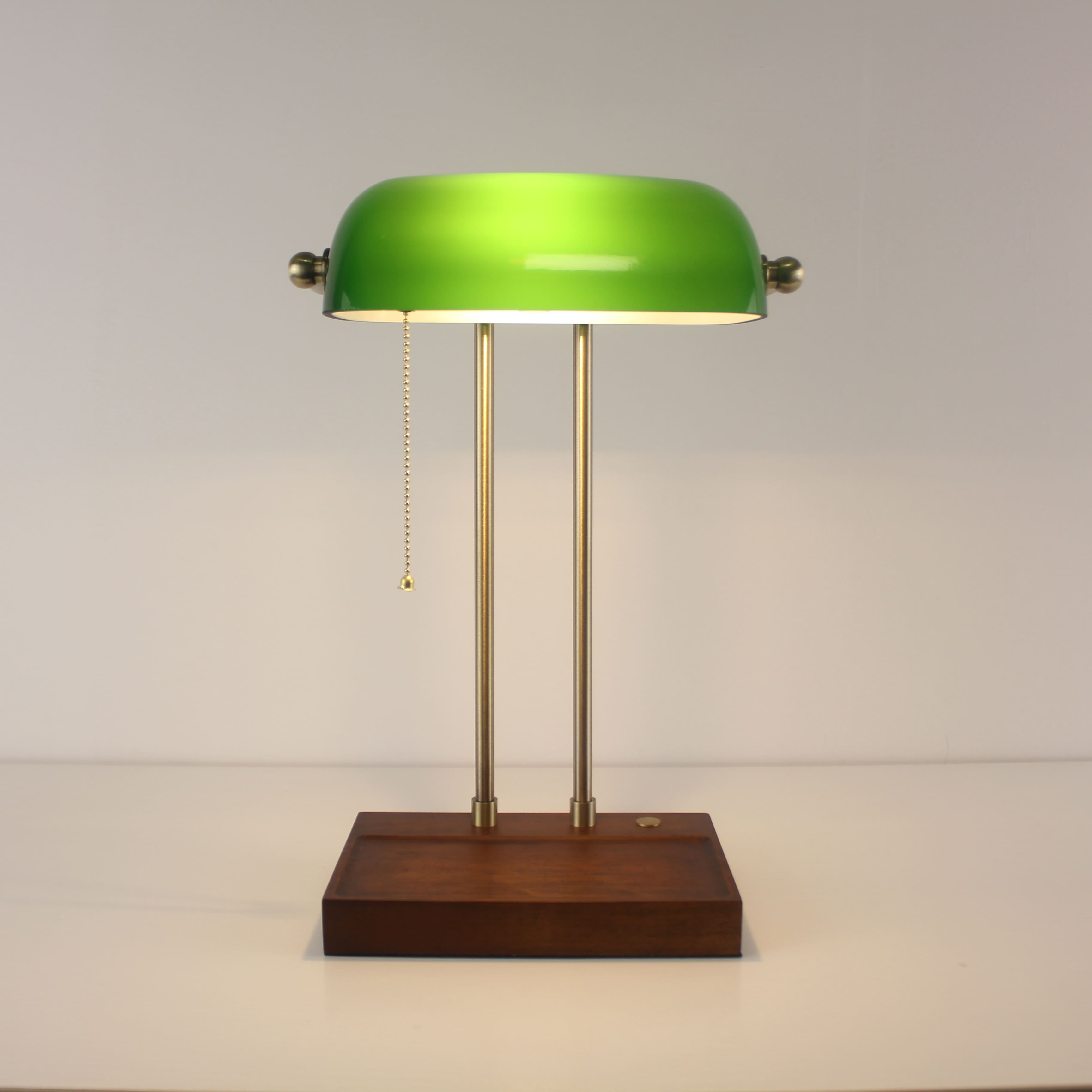 battery operated green table lamp