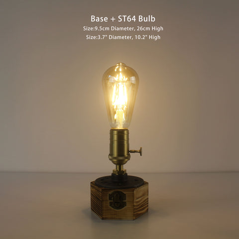 battery operated single st64 edison light bulb 