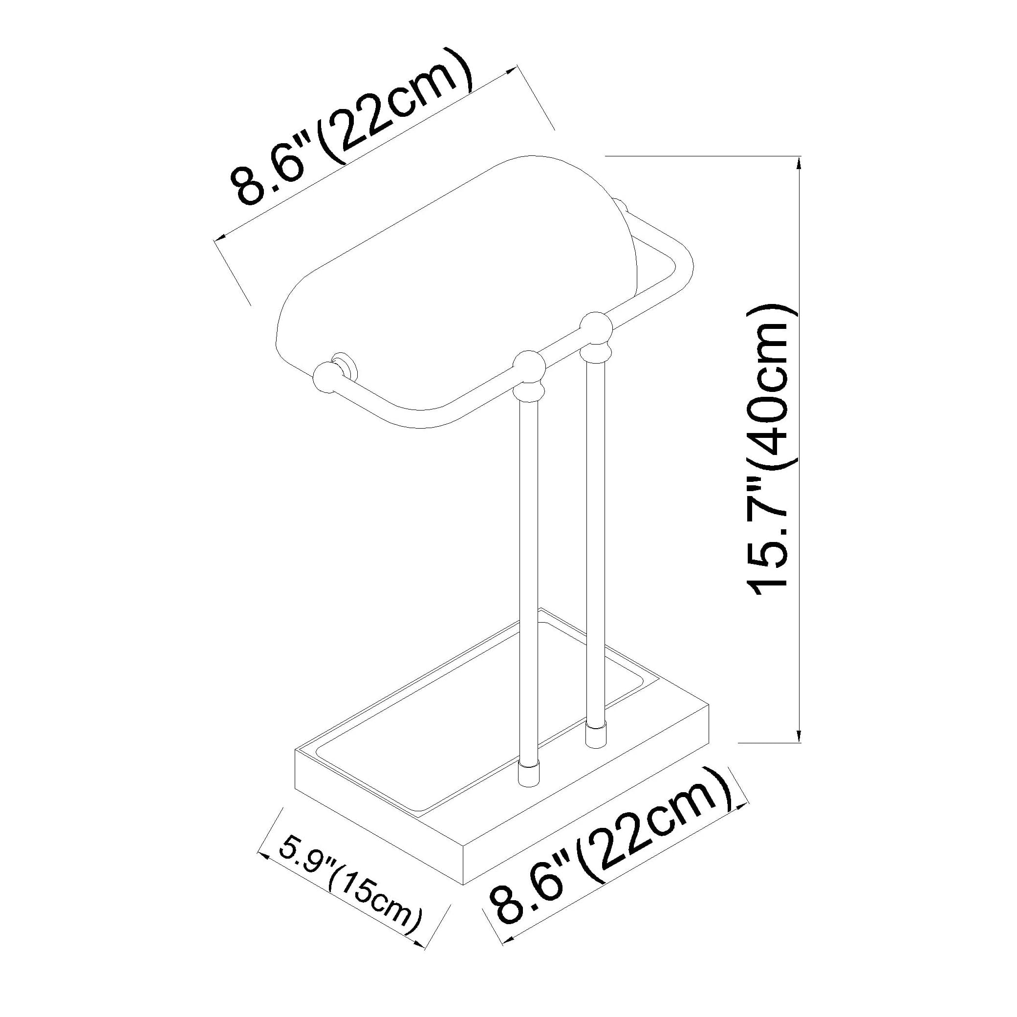 battery powered banker table lamp
