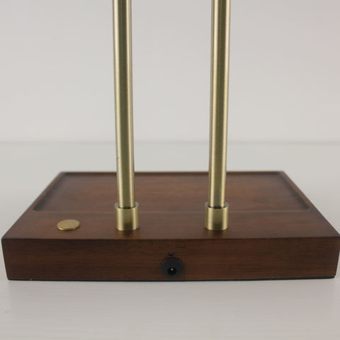Rechargeable Green Glass Lamp - Wireless Emeralite Bankers Lamp