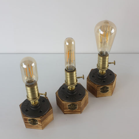 Hand Made Battery Powered Edison Industrial Vintage Table Lamp