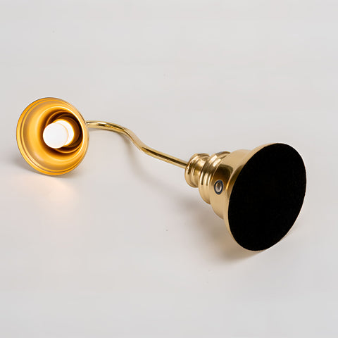Small Brass Cordless LED Table Lamp - Rechargeable Reading Lamp
