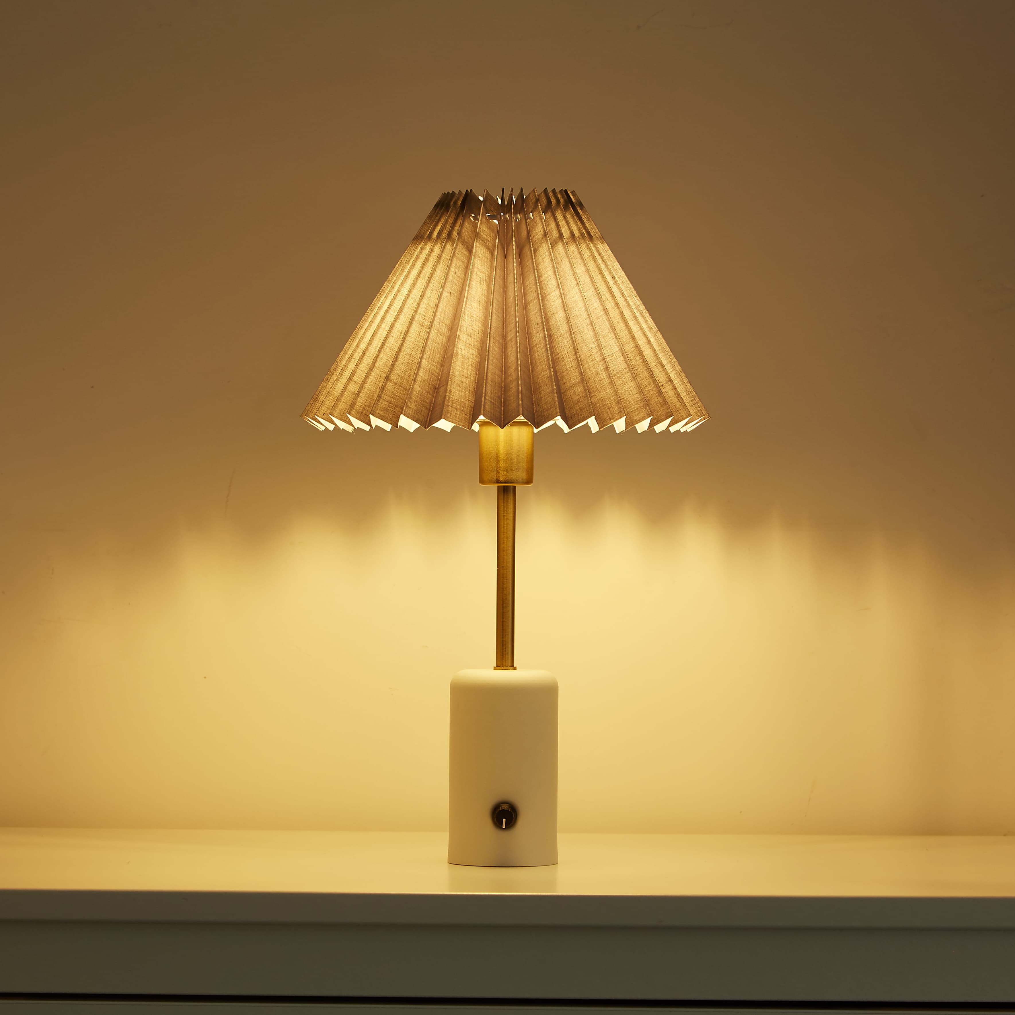 gray lampshade battery operated bedside lamps