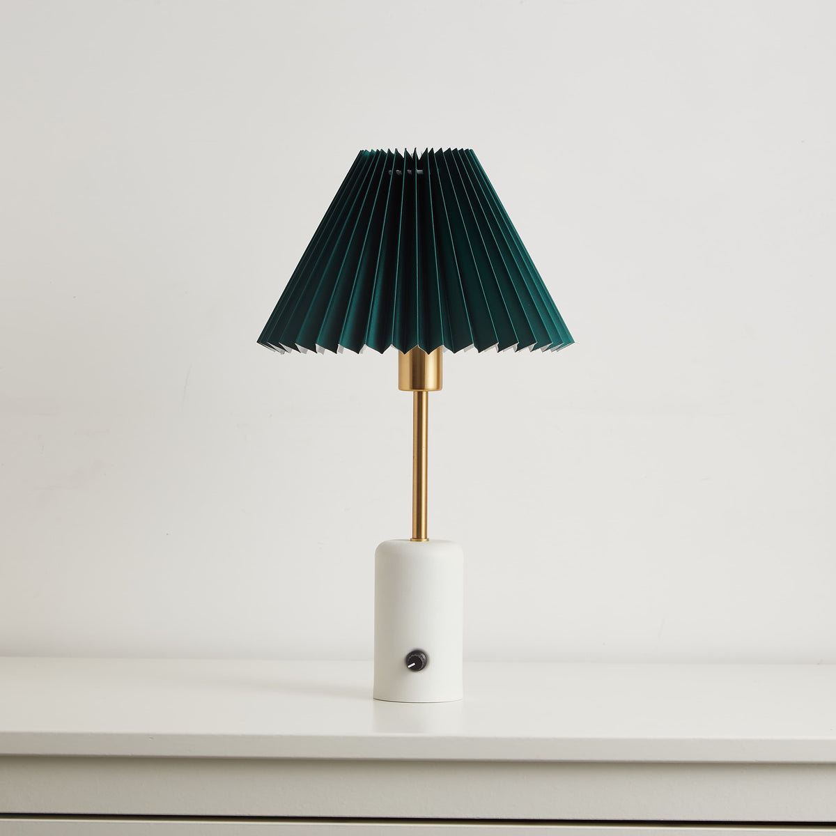green lampshade battery powered bedside table lamps