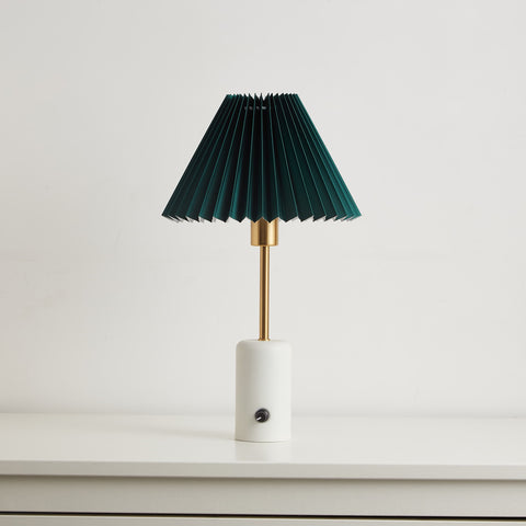 green lampshade battery powered bedside table lamps