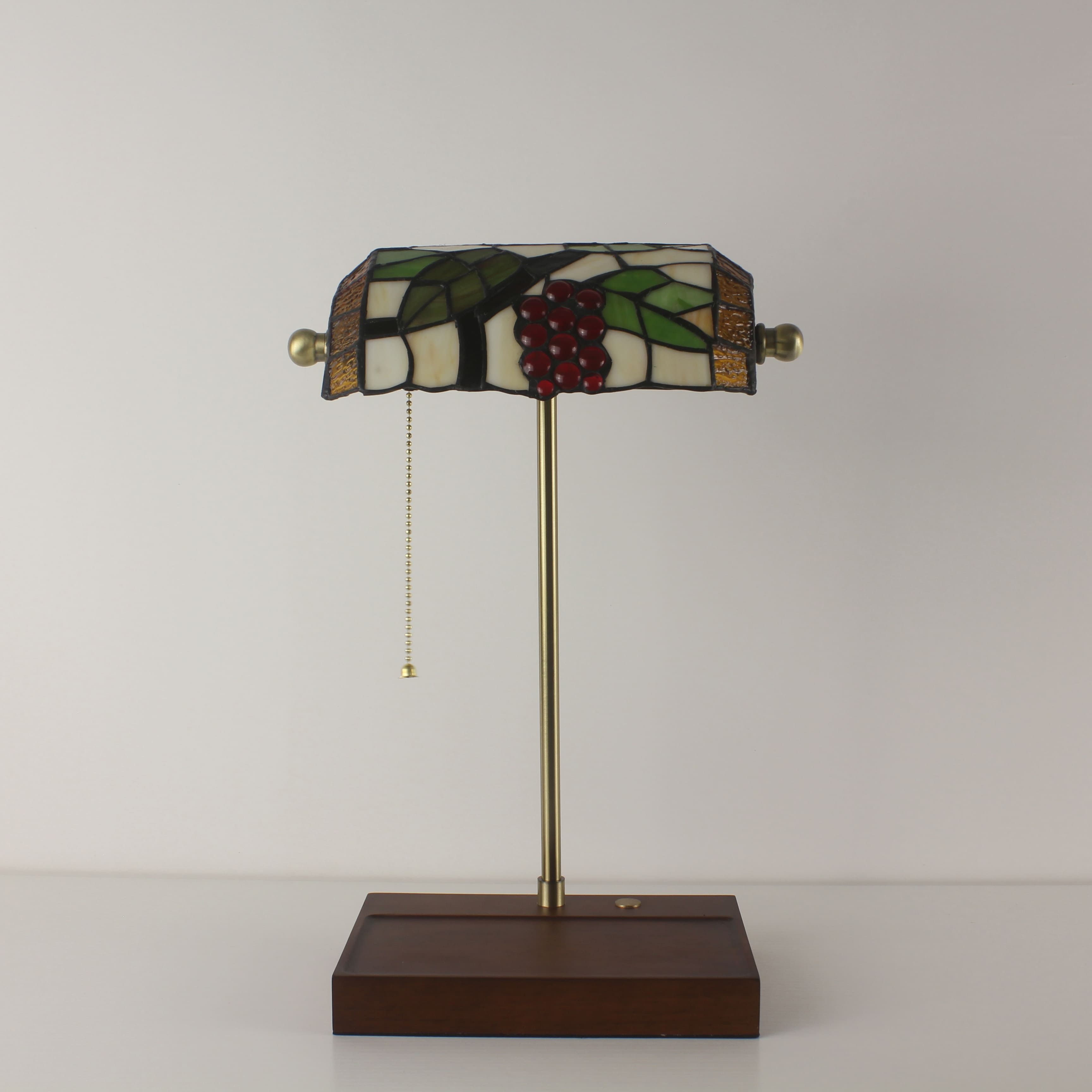 portable tiffany banker lamp grape lampshade