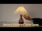Ceramic Enamel Craft Battery Powered Table Lamp