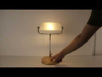 Battery Operated White Bankers Lamp, Cordless Bankers Lamp White Shade