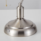 rechargeable bankers light white glass shade brushed nickel detail image2