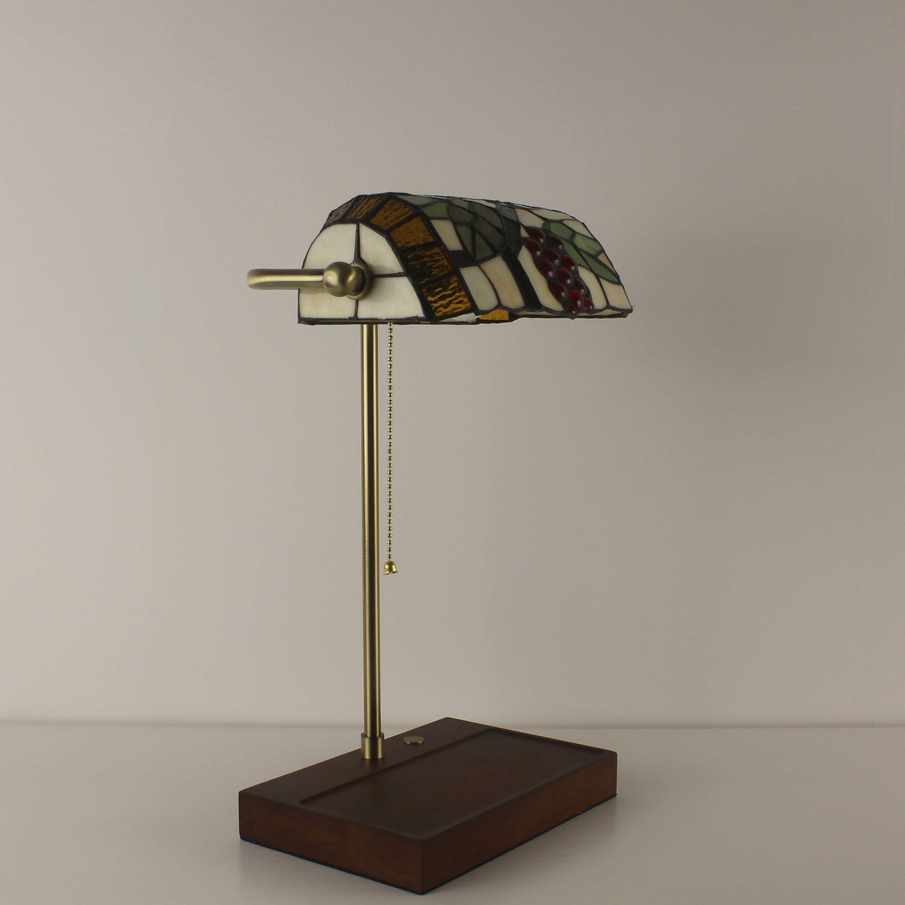 rechargeable tiffany bankers lamp grape lampshade