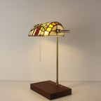 tiffany bankers lamp that run on batteries grape lampshade