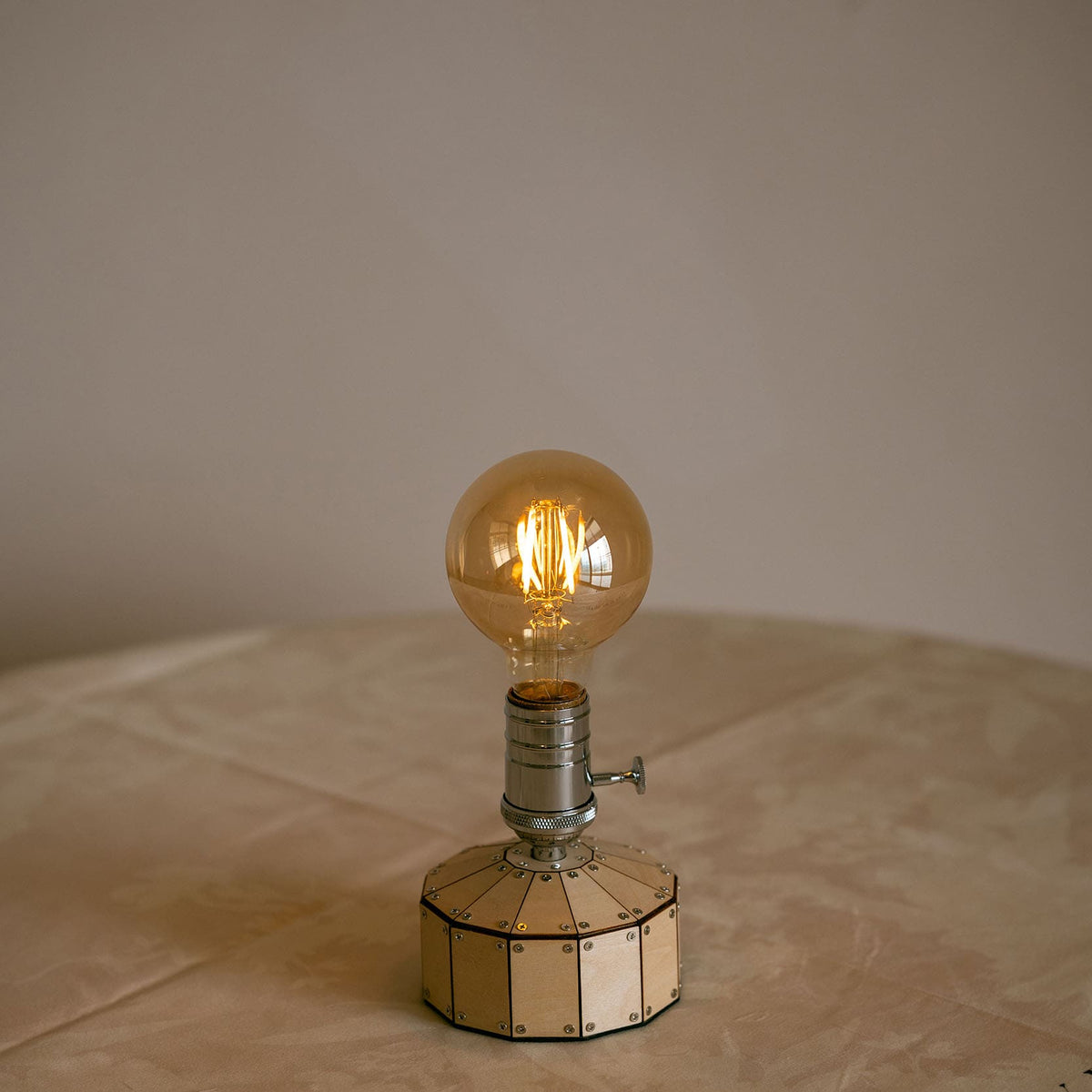 wooden battery bedside table lamps