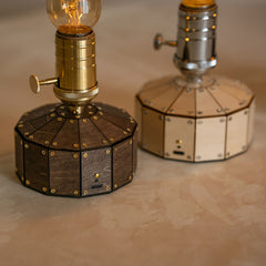 wooden battery buffet lamps